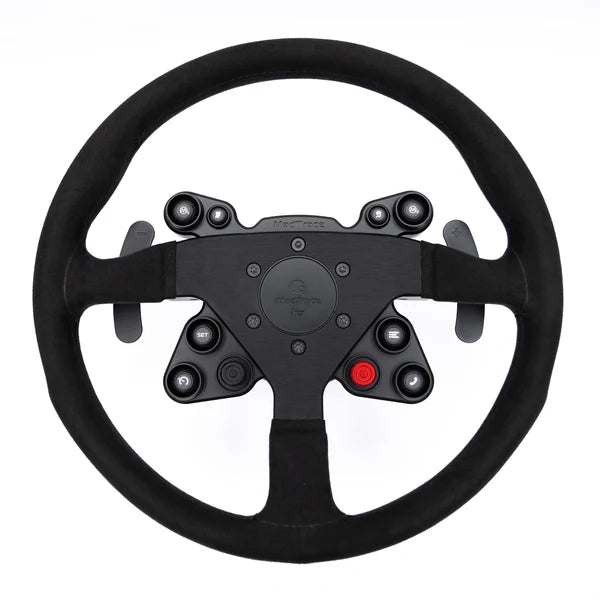 Steering wheel with white background