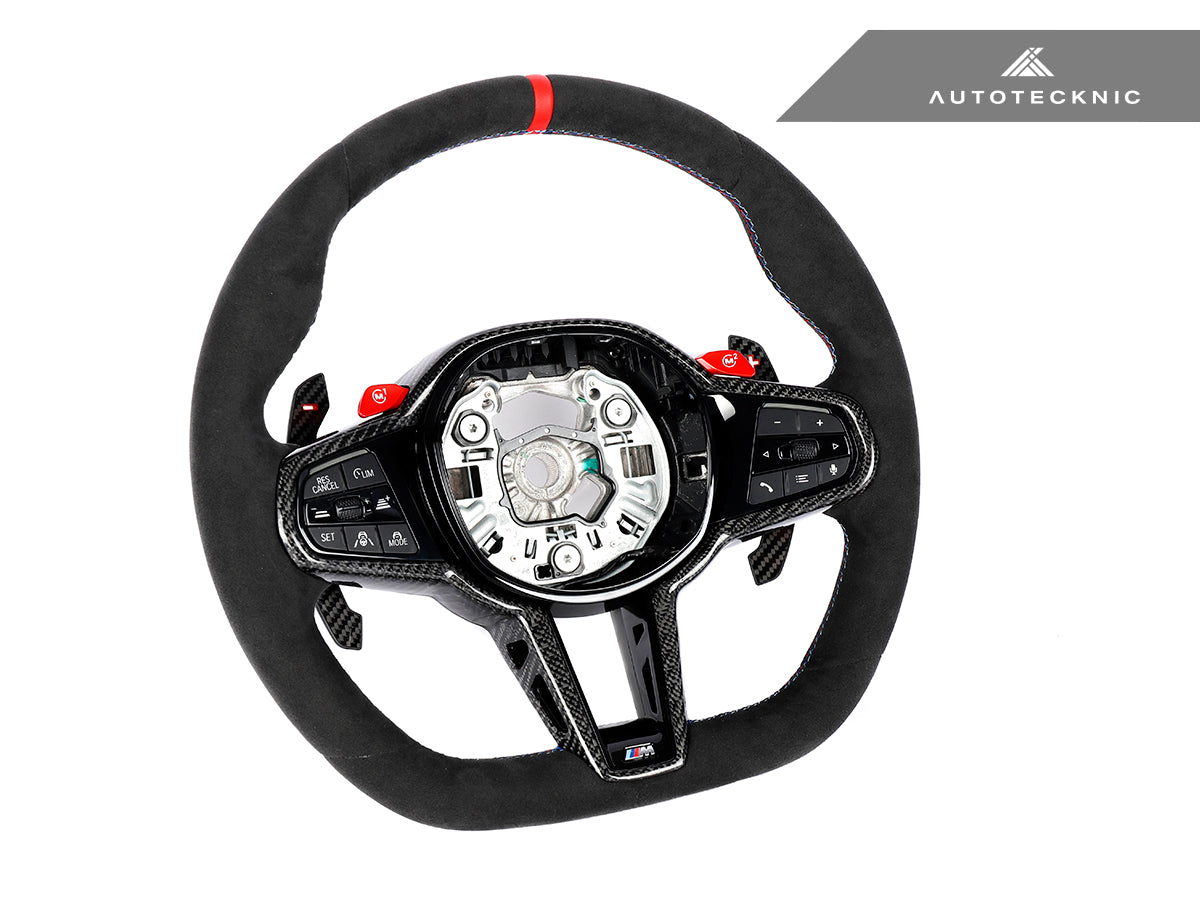 AutoTecknic G8X LCI Alcantara steering wheel with pin strip