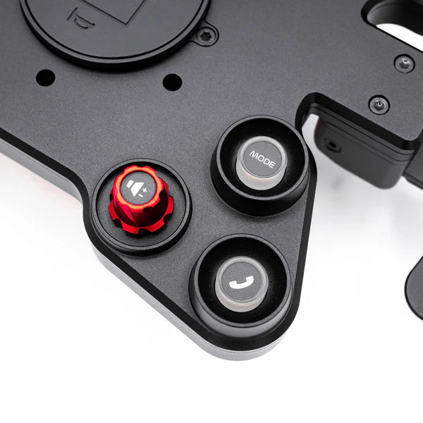 Top-down view of JQ Werks Madtrace® wireless steering wheel hub