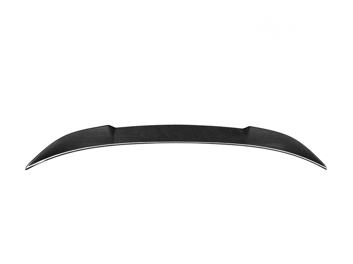 A black carbon fiber AutoTecknic Competition trunk spoiler for G80 M3/ G20 3- Series.